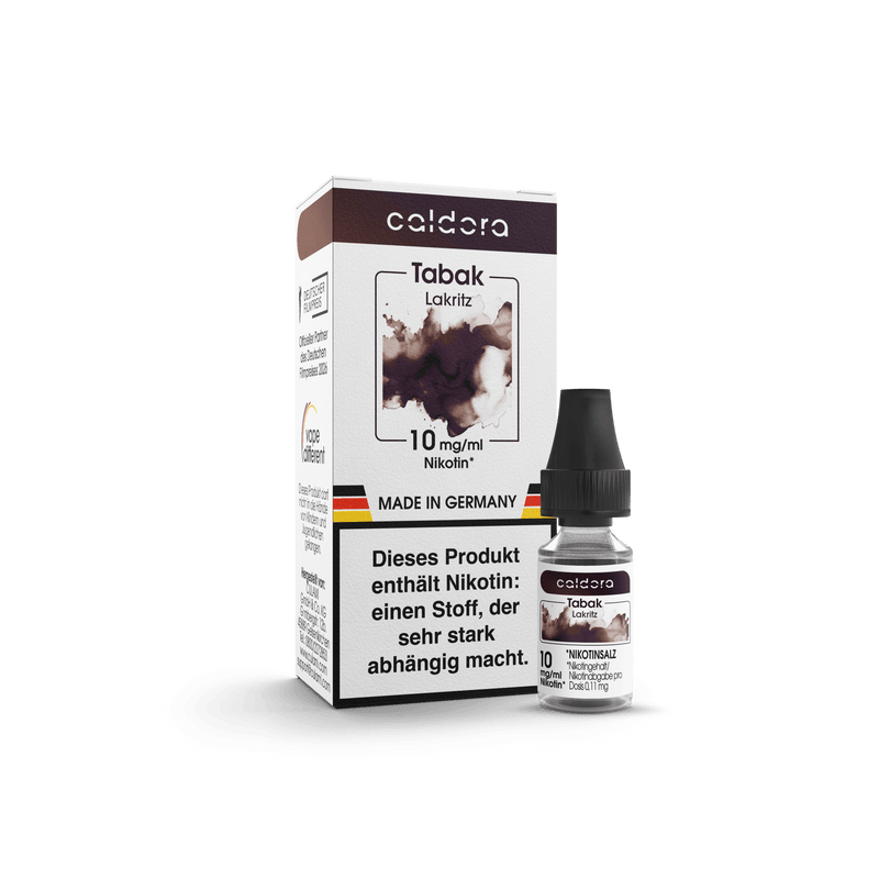 Caldora Tabak Lakritz Liquid 10 ml, 10 mg/ml