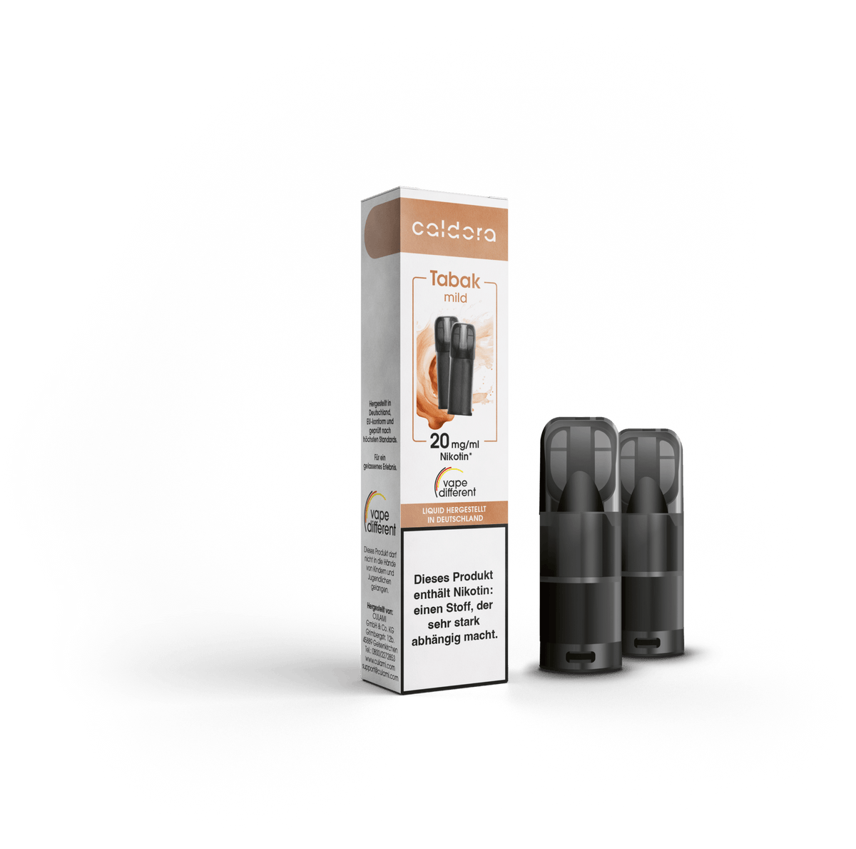 Caldora Tabak Mild Pods, 2 x 2 ml, 20 mg/ml Nikotin