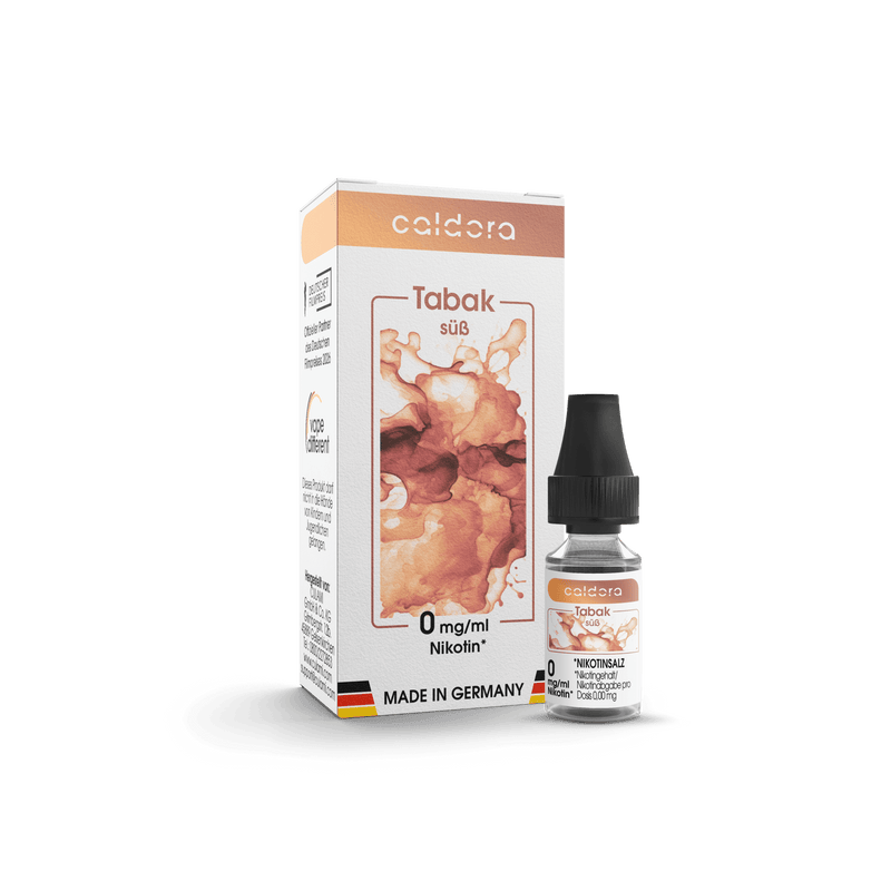 Caldora Tabak süß Liquid 10 ml, 0 mg/ml (nikotinfrei)